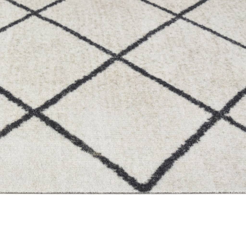 Tapis de cuisine lavable impression carrée 45x150 cm velours