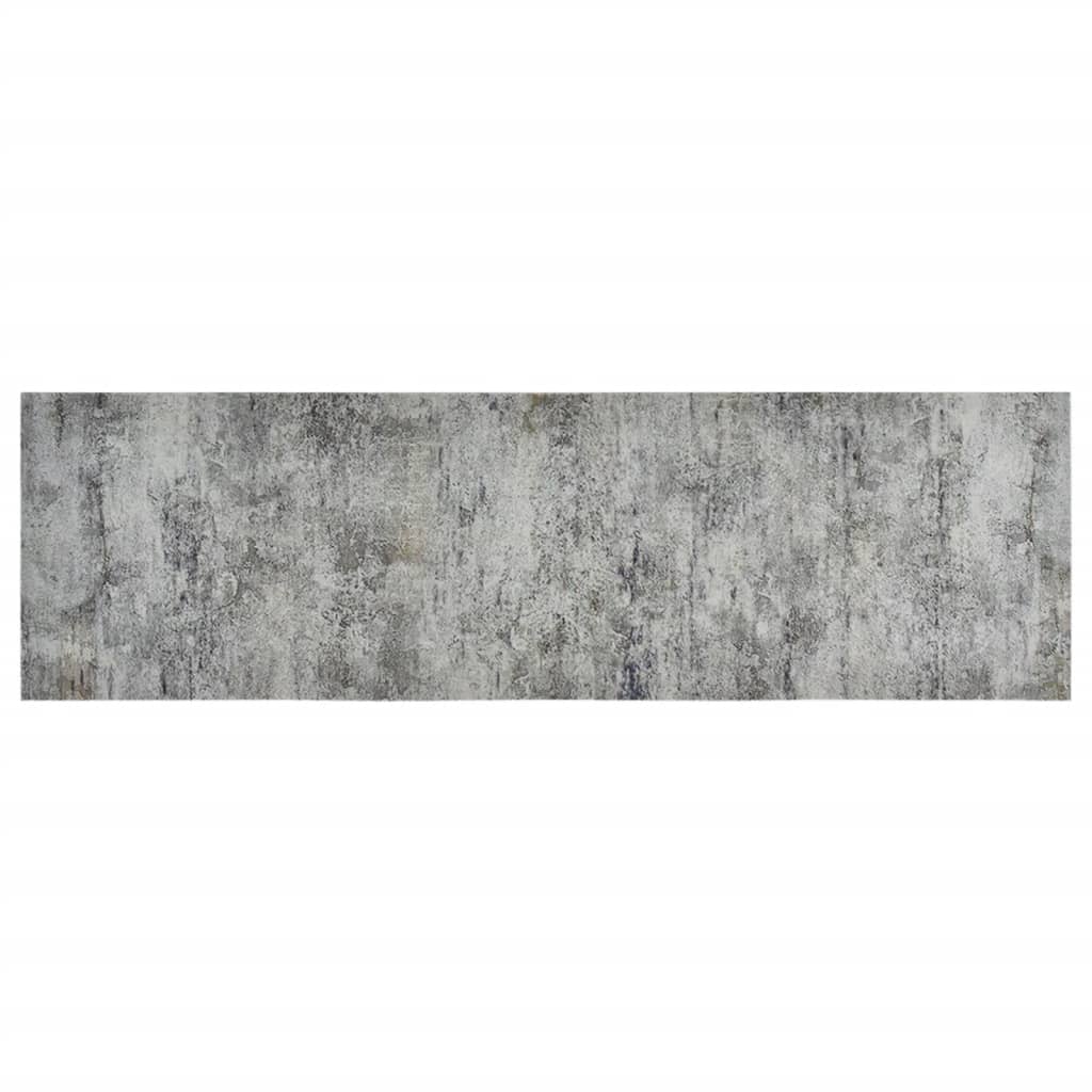 Tapis de cuisine lavable impression béton 60x180 cm velours