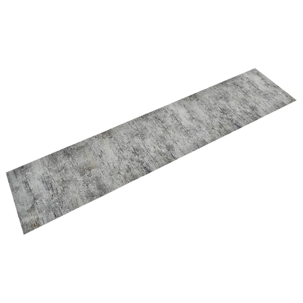 Tapis de cuisine lavable impression béton 60x300 cm velours