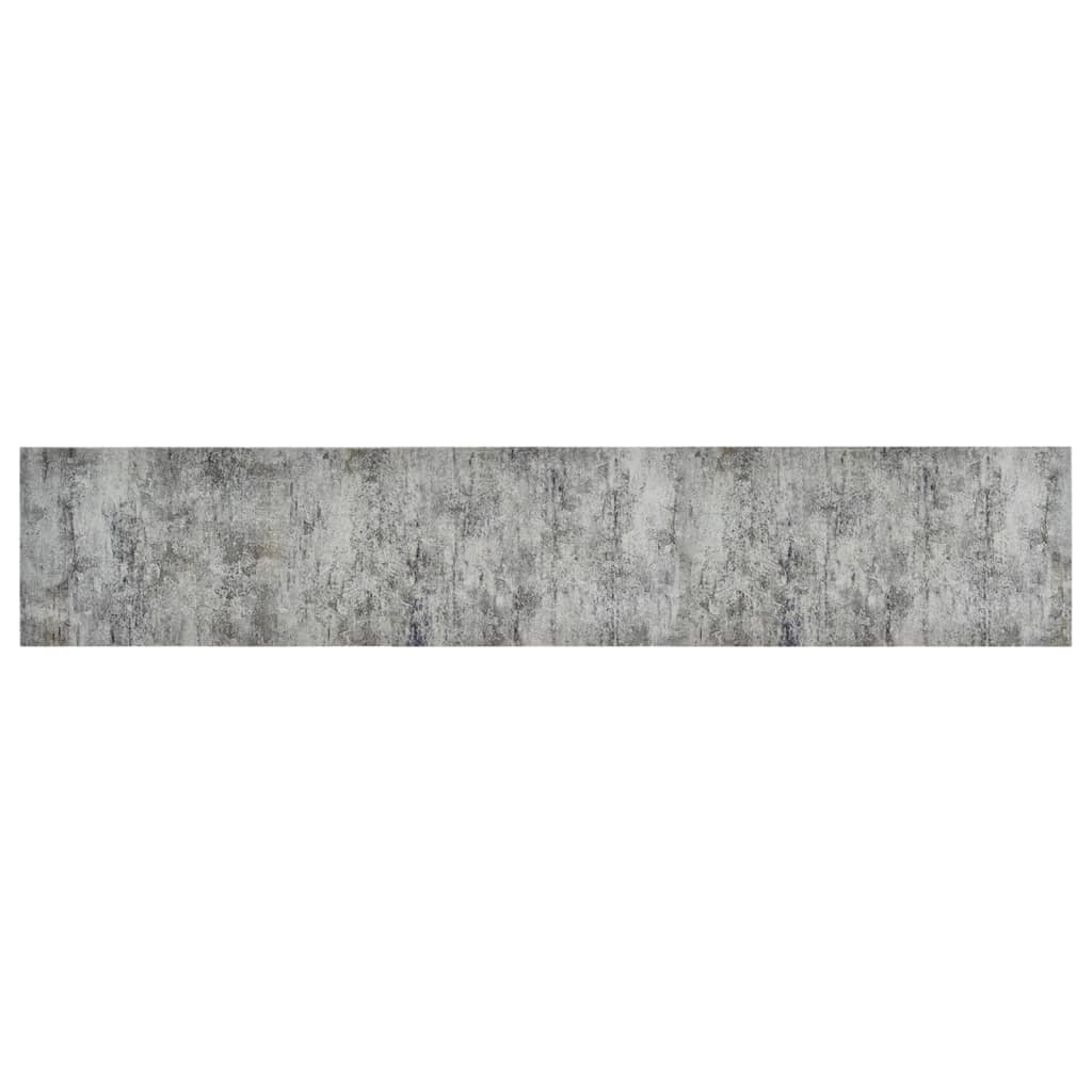 Tapis de cuisine lavable impression béton 60x300 cm velours