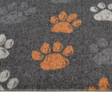 Tapis de cuisine lavable impression de pattes 60x300 cm velours