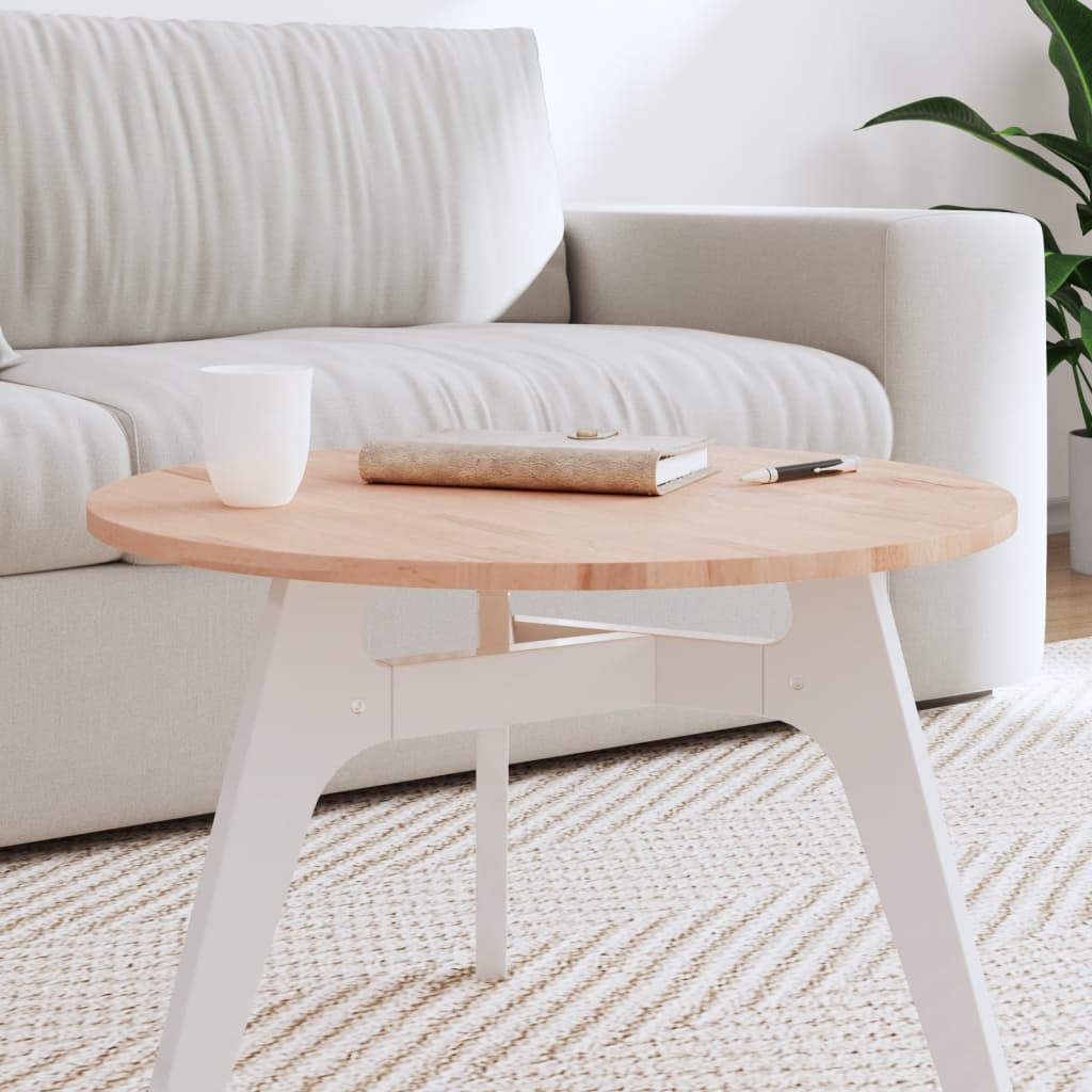 Table top Ø60x1.5 cm round solid beech wood