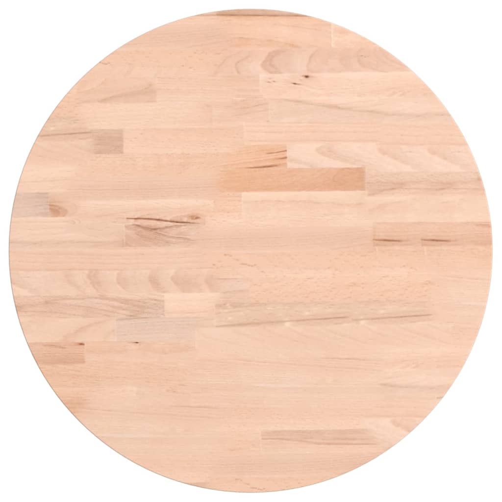 Dessus de table Ø40x2,5 cm rond bois massif de hêtre