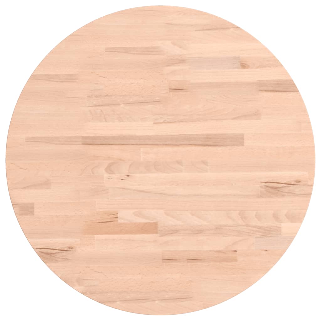 Table top Ø50x2.5 cm round solid beech wood