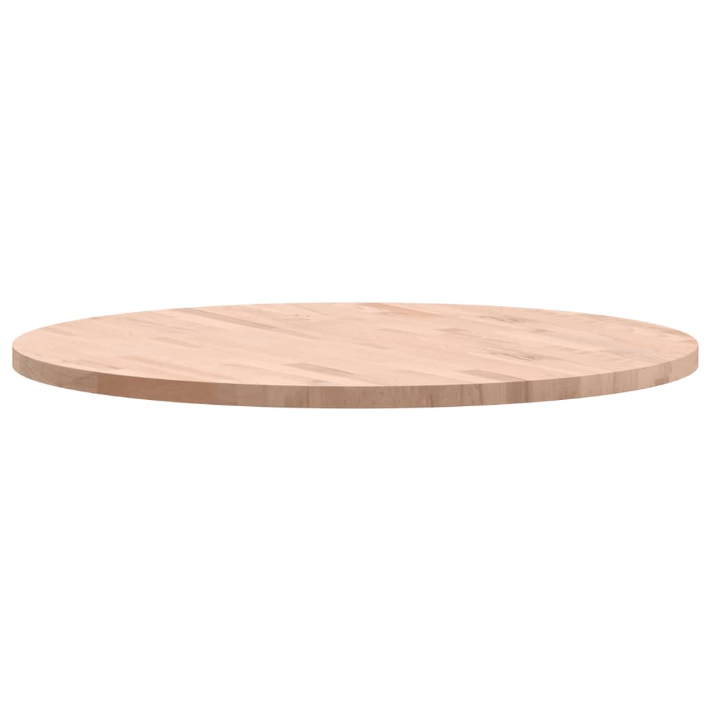 Table top Ø80x2.5 cm round solid beech wood