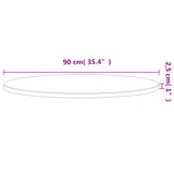 Dessus de table Ø90x2,5 cm rond bois massif de hêtre