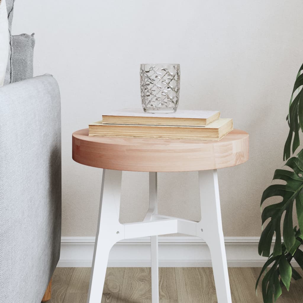 Table top Ø30x4 cm round solid beech wood