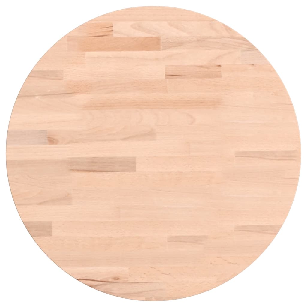 Table top Ø40x4 cm round solid beech wood