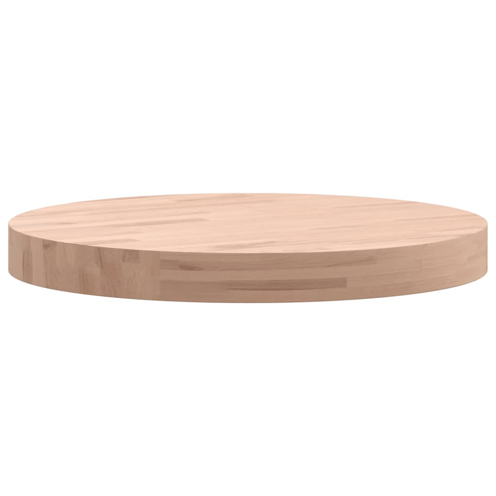 Table top Ø40x4 cm round solid beech wood