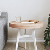 Table top Ø40x4 cm round solid beech wood