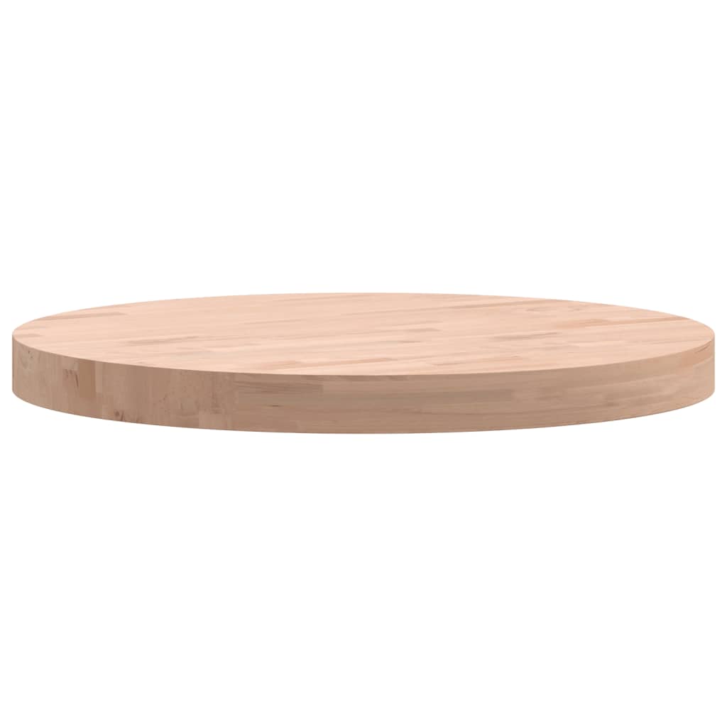 Table top Ø50x4 cm round solid beech wood