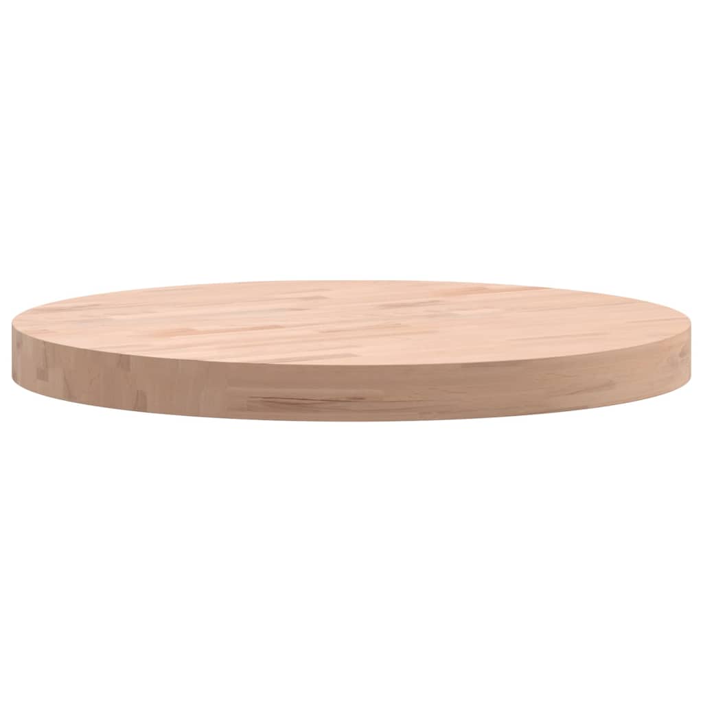 Table top Ø50x4 cm round solid beech wood