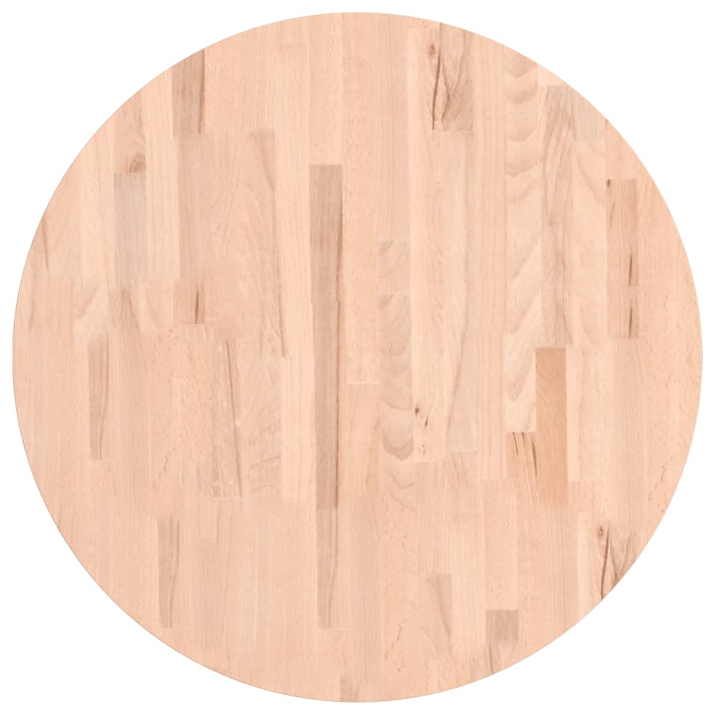 Dessus de table Ø70x4 cm rond bois massif de hêtre