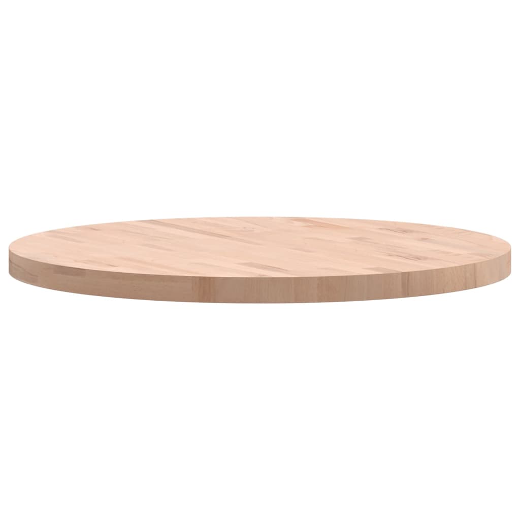 Table top Ø80x4 cm round solid beech wood