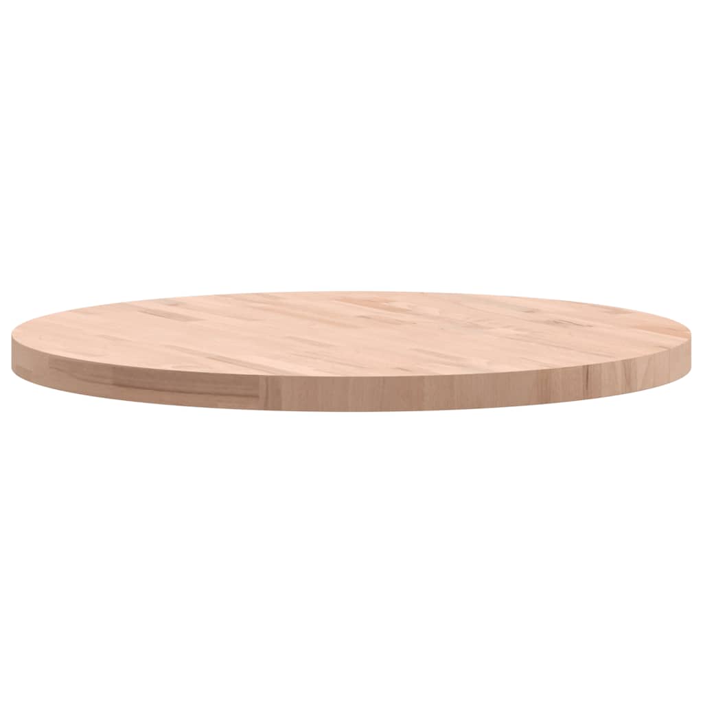 Table top Ø80x4 cm round solid beech wood