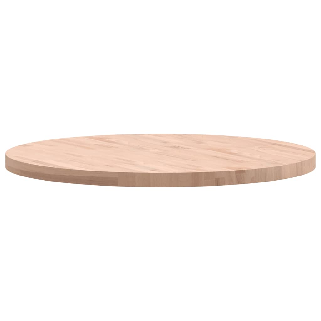 Table top Ø90x4 cm round solid beech wood