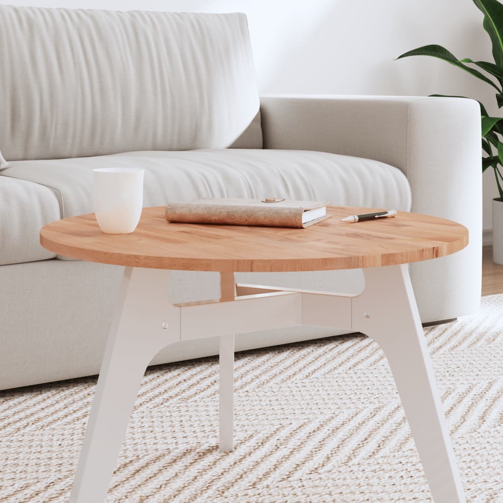 Table top Ø60x1.5 cm round solid beech wood