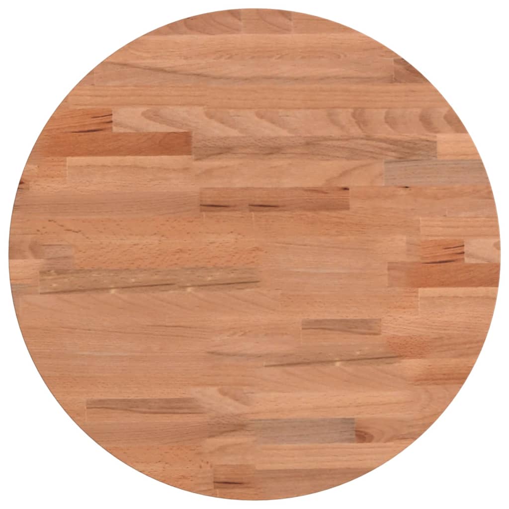 Table top Ø40x2.5 cm round solid beech wood