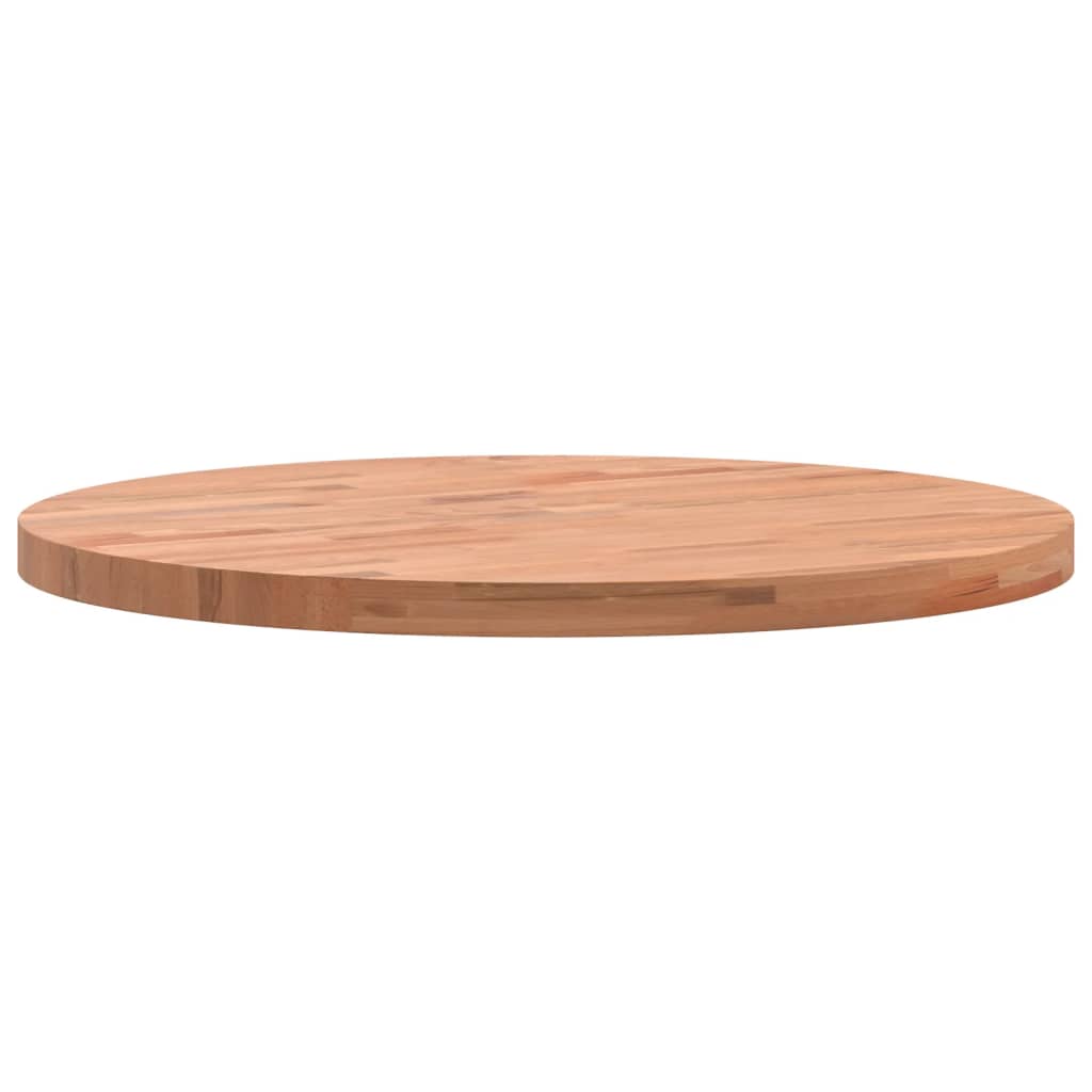 Table top Ø50x2.5 cm round solid beech wood