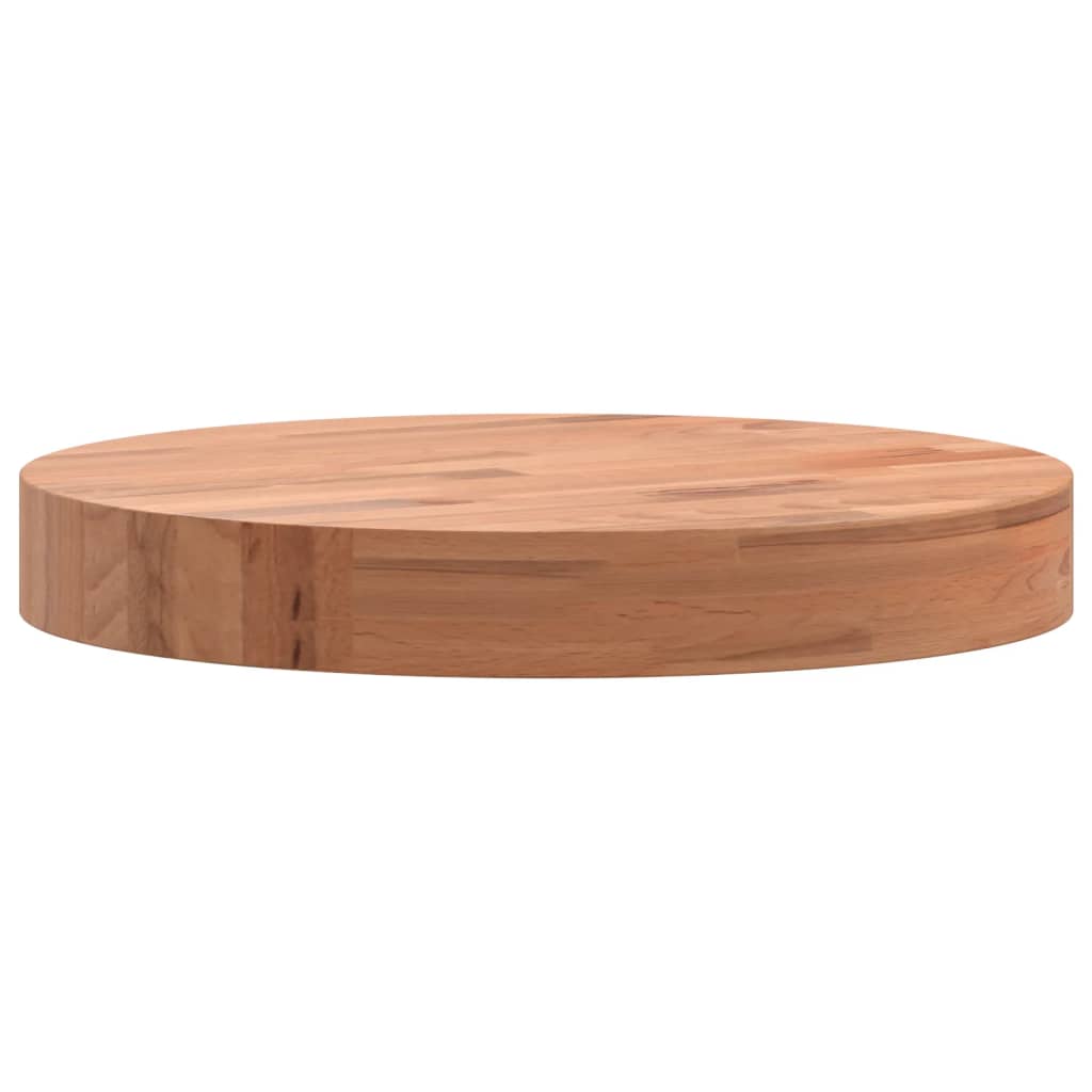 Table top Ø30x4 cm round solid beech wood