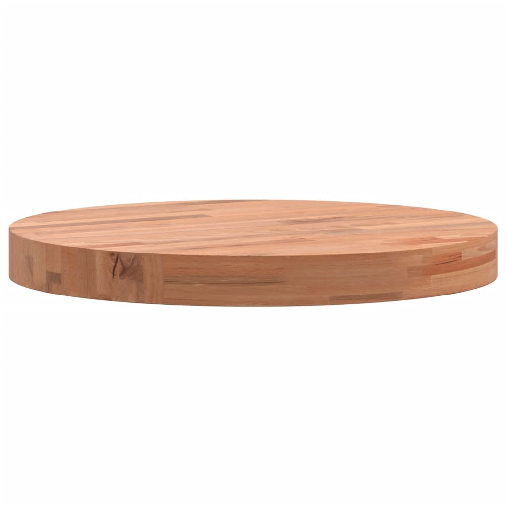 Table top Ø40x4 cm round solid beech wood