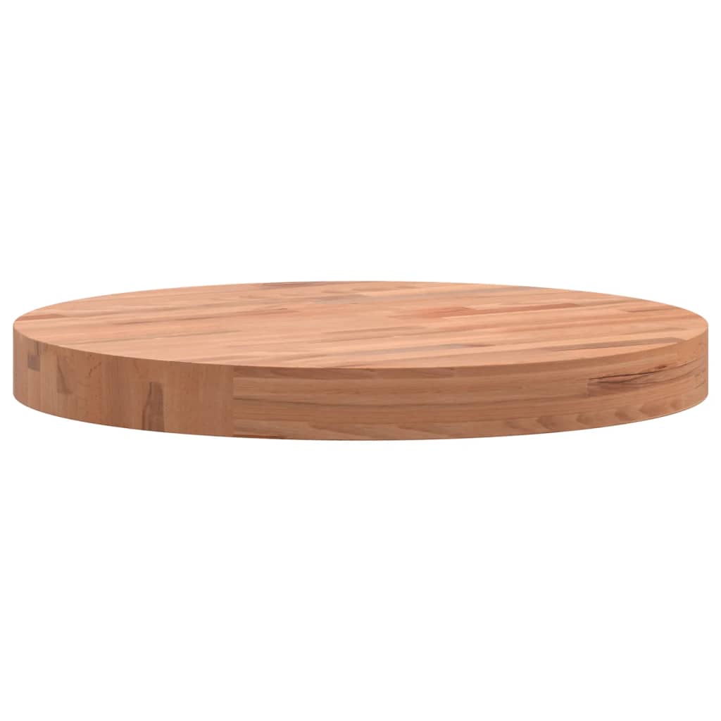 Table top Ø40x4 cm round solid beech wood