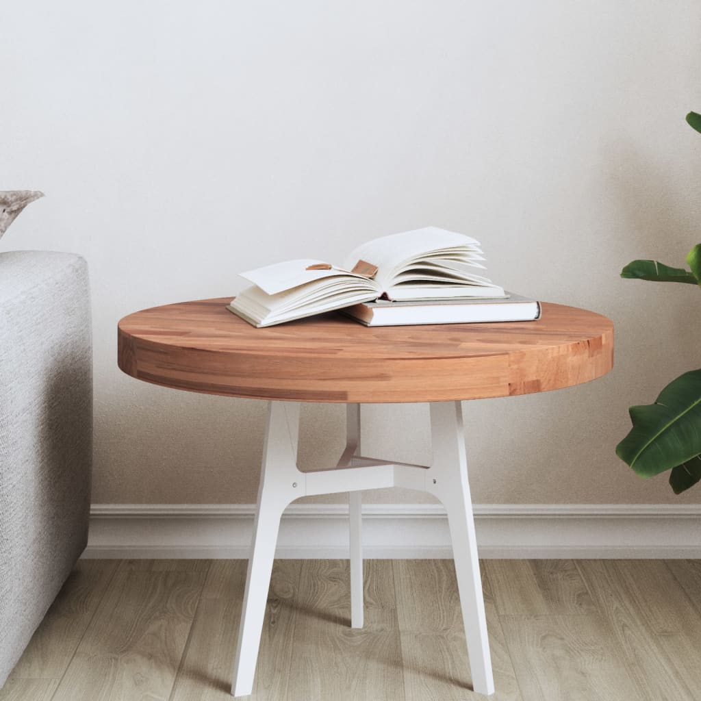 Table top Ø50x4 cm round solid beech wood