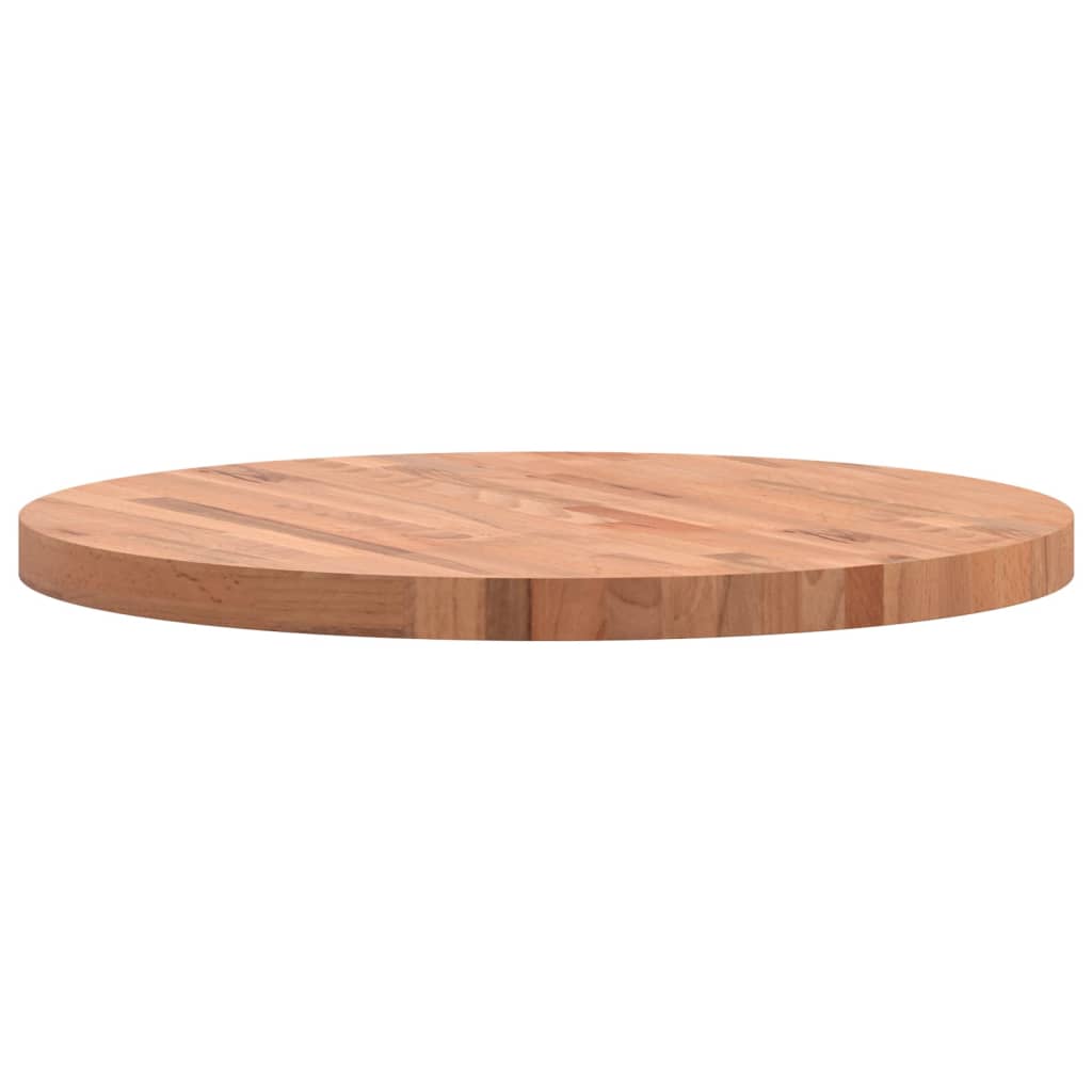 Table top Ø70x4 cm round solid beech wood