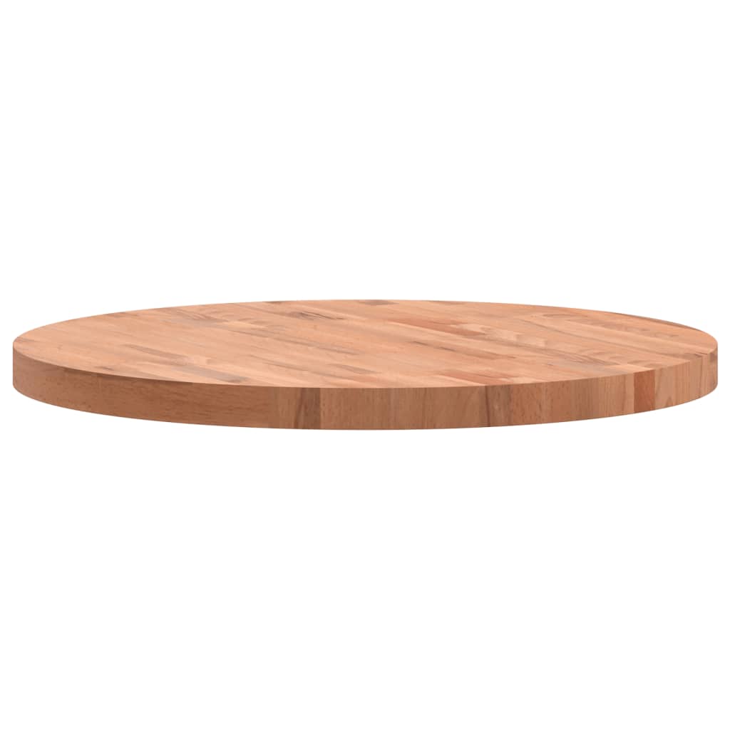 Table top Ø70x4 cm round solid beech wood