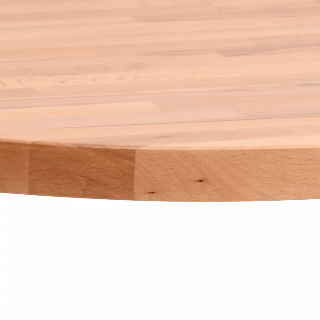 Dessus de table Ø80x4 cm rond bois massif de hêtre