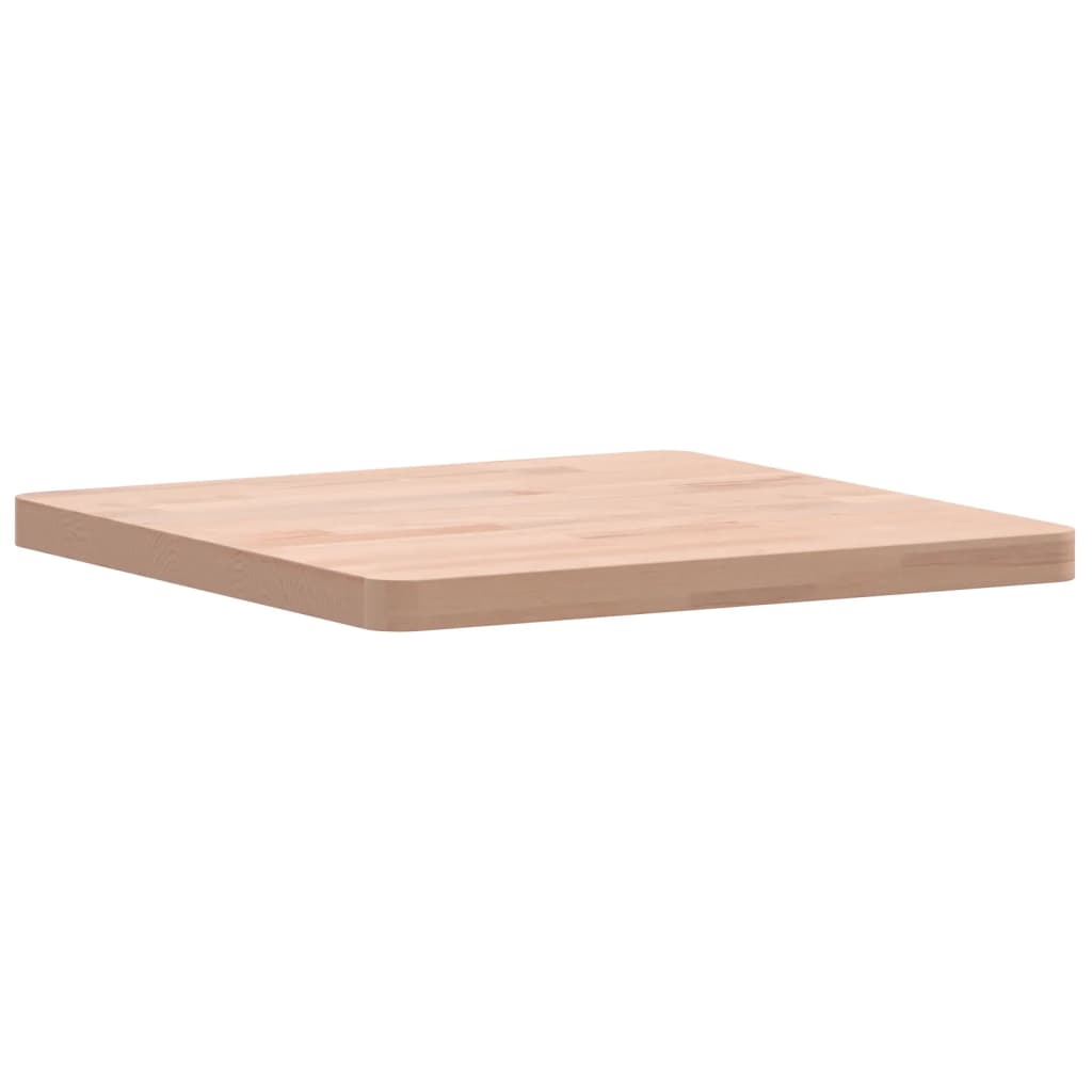 Table top 40x40x2.5 cm square solid beech wood