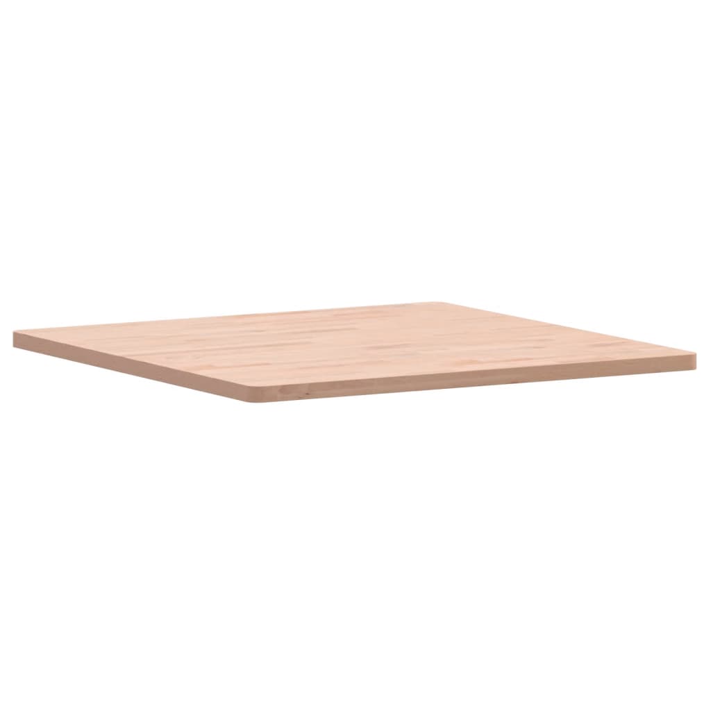 Table top 80x80x2.5 cm square solid beech wood