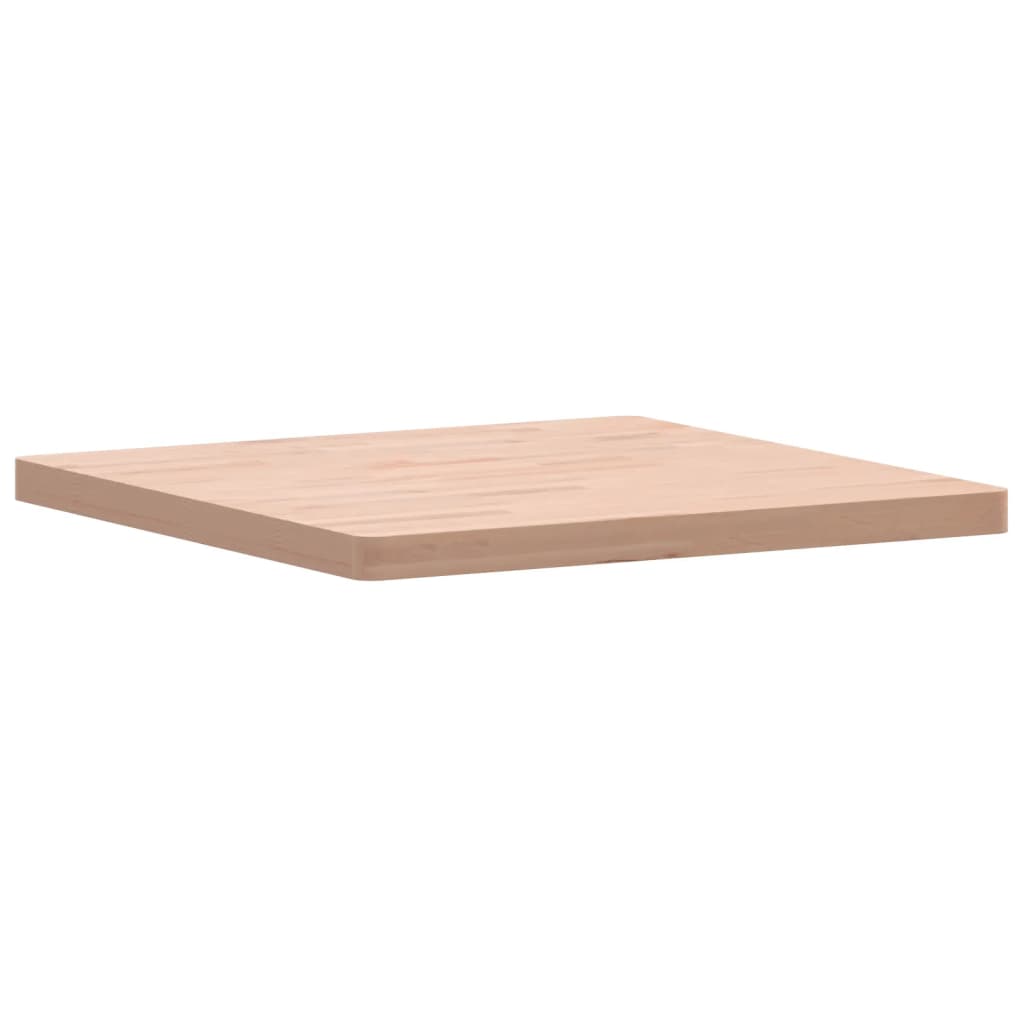 Table top 70x70x4 cm square solid beech wood