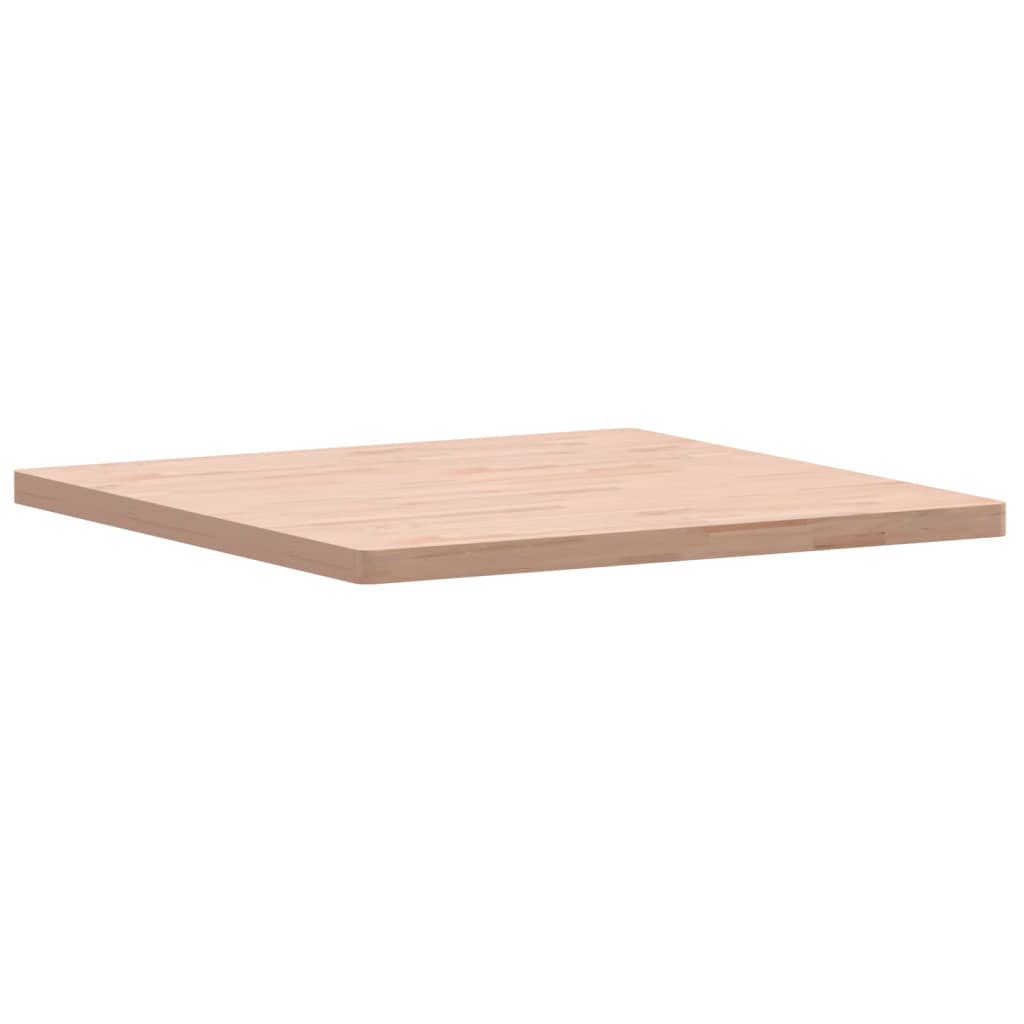 Table top 90x90x4 cm square solid beech wood