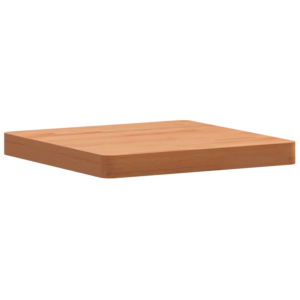 Table top 40x40x4 cm square solid beech wood