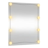 Miroir mural avec lumières LED 50x60 cm verre rectangulaire