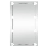 Wall mirror with LED lights 50x80 cm rectangular glass