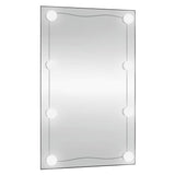 Wandspiegel mit LED-Leuchten 50x80 cm rechteckiges Glas