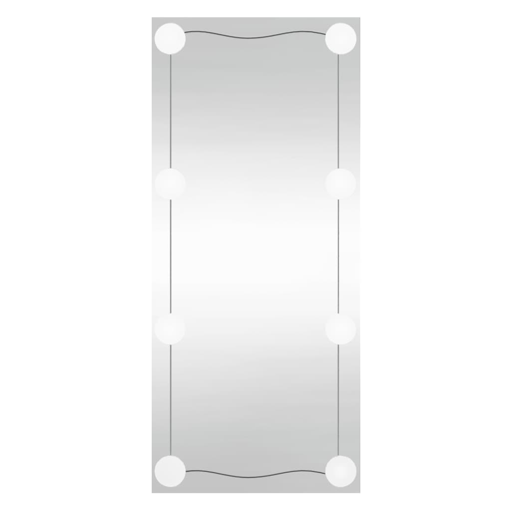 Wall mirror with LED lights 50x100 cm rectangular glass