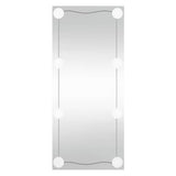 Wall mirror with LED lights 50x100 cm rectangular glass