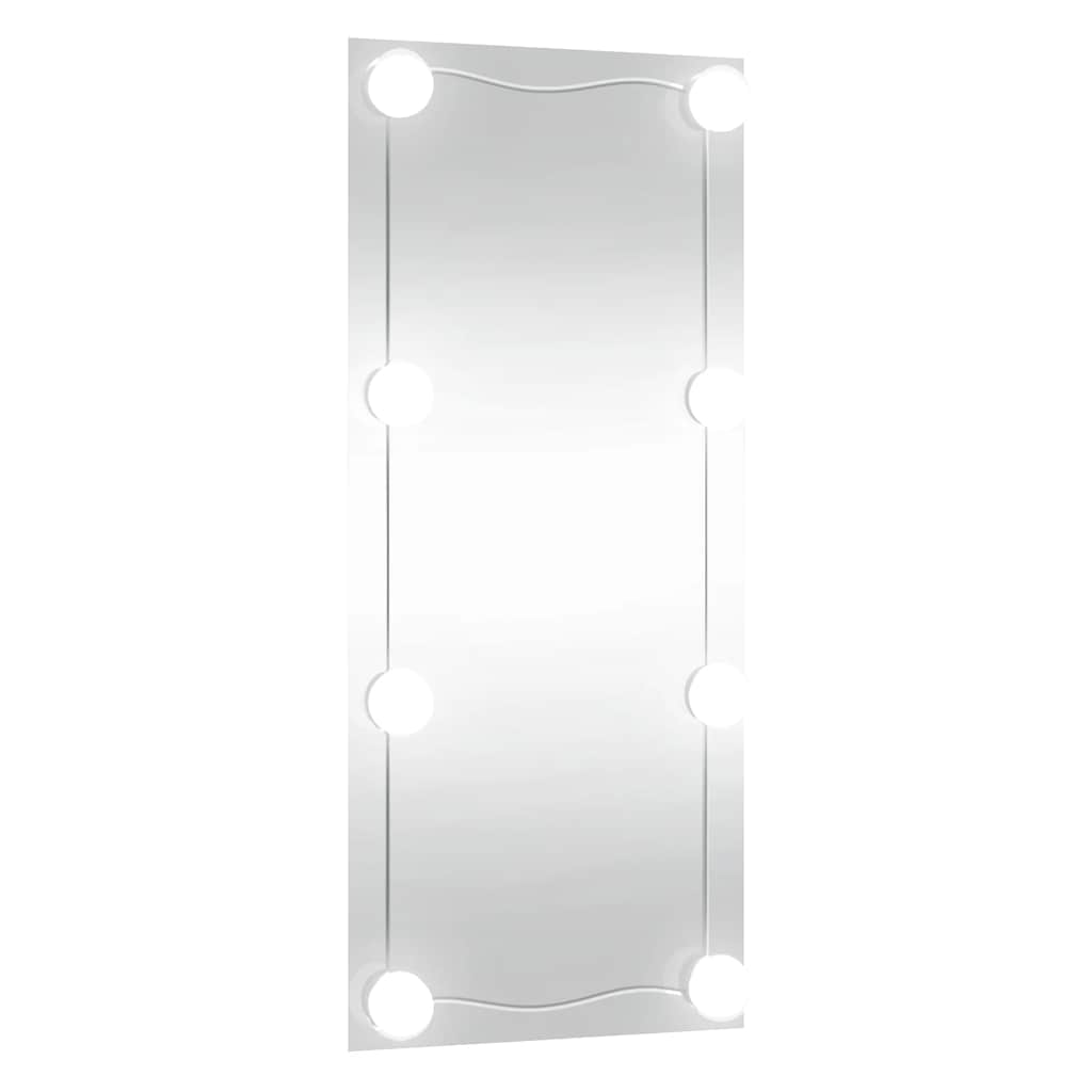 Wall mirror with LED lights 50x100 cm rectangular glass