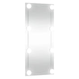 Wall mirror with LED lights 50x100 cm rectangular glass