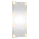 Wall mirror with LED lights 50x100 cm rectangular glass