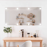 Wall mirror with LED lights 50x100 cm rectangular glass