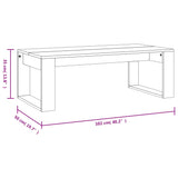 Table basse chêne sonoma 102x50x35 cm bois d'ingénierie