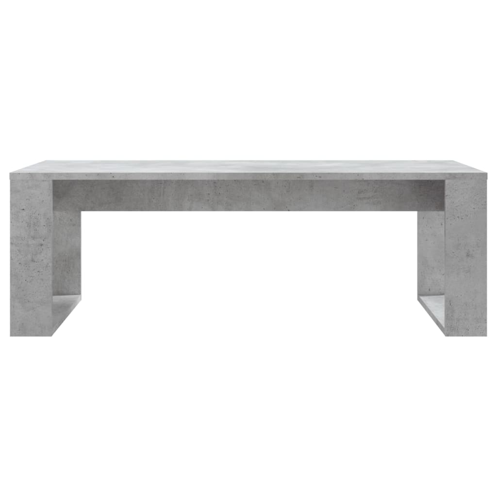 Betongrauer Couchtisch 102x50x35 cm, Holzwerkstoff