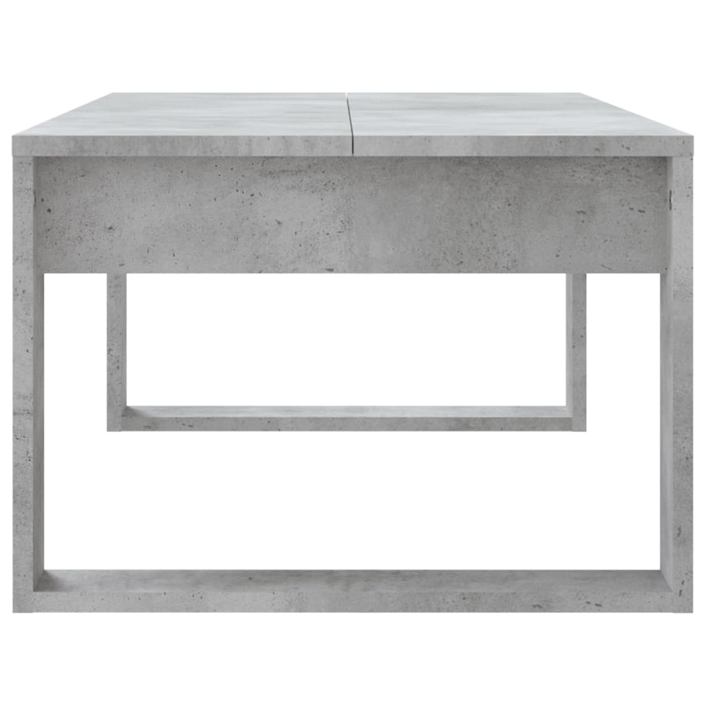 Betongrauer Couchtisch 102x50x35 cm, Holzwerkstoff