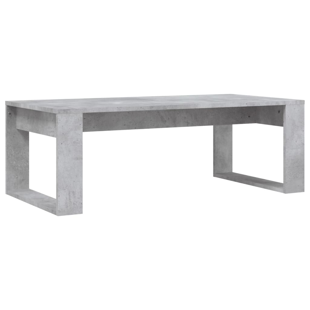 Betongrauer Couchtisch 102x50x35 cm, Holzwerkstoff