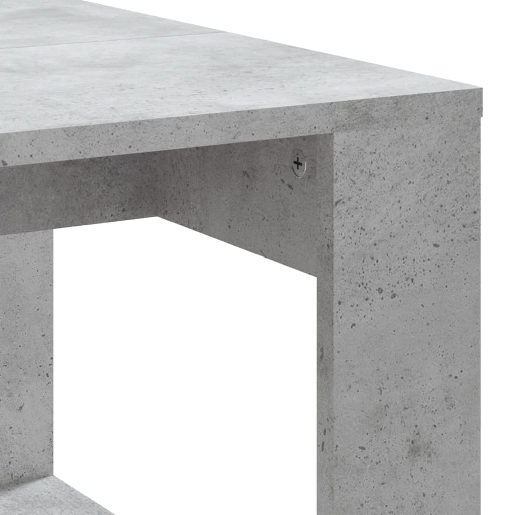 Betongrauer Couchtisch 102x50x35 cm, Holzwerkstoff