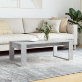 Betongrauer Couchtisch 102x50x35 cm, Holzwerkstoff